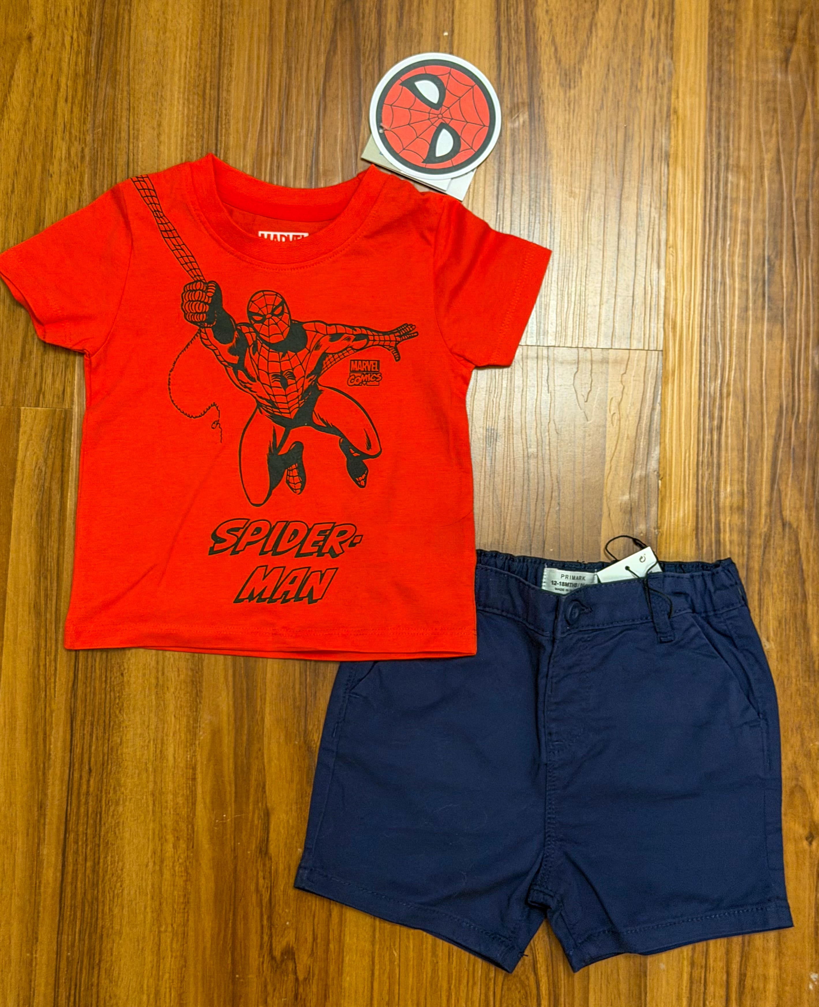 Marvel Spiderman T Shirt &  Chino Shorts Set