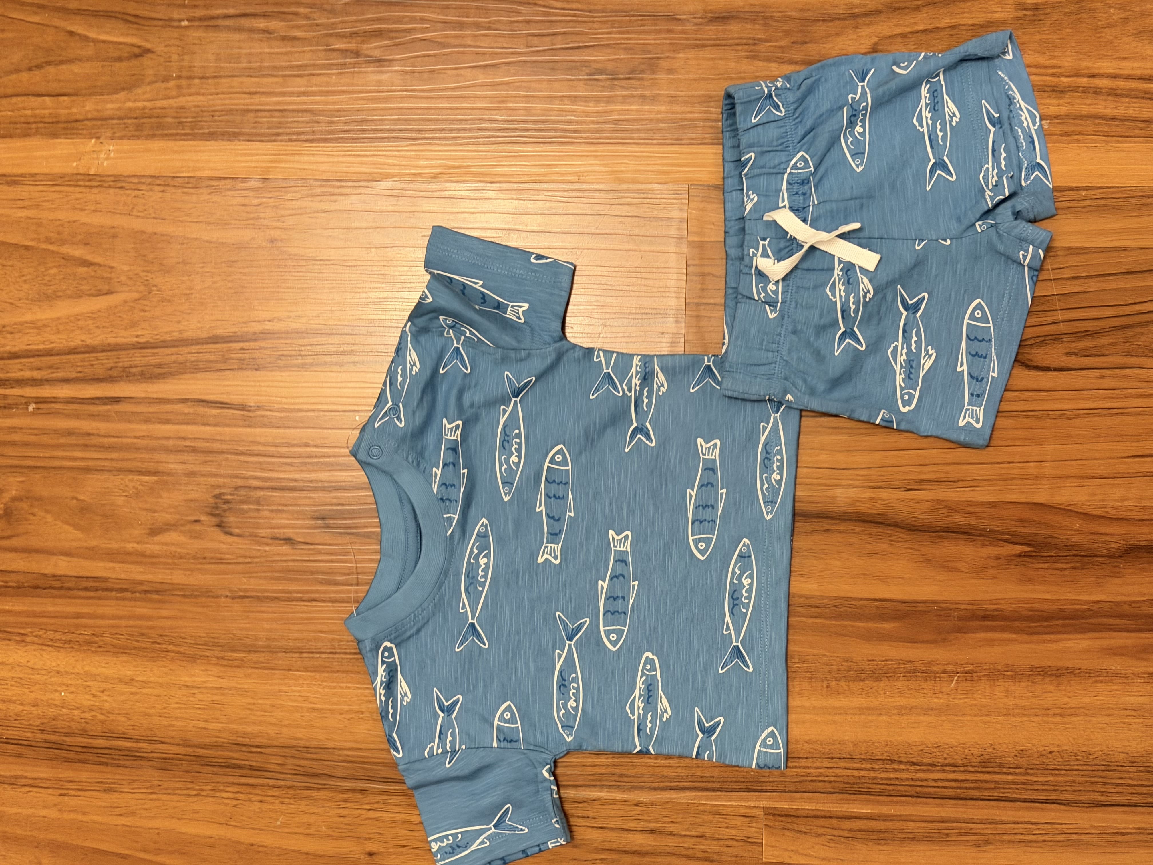 T Shirt & Shorts Set (Fish)