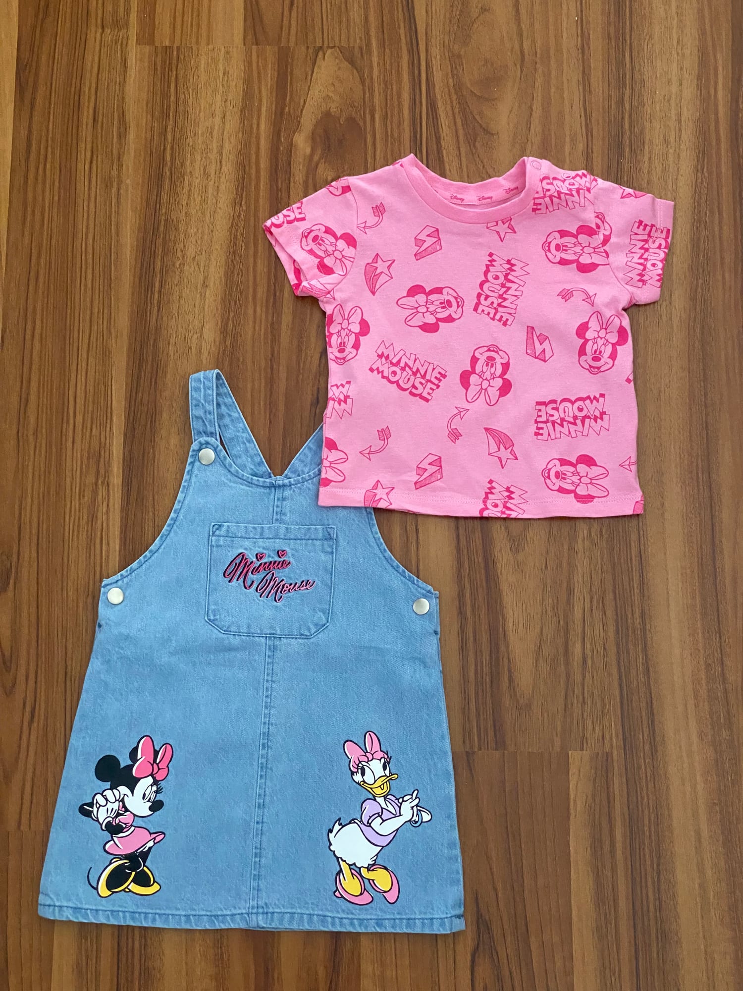 Original Disney Minnie Mouse T Shirt & Dungaree Set - additional photo 2