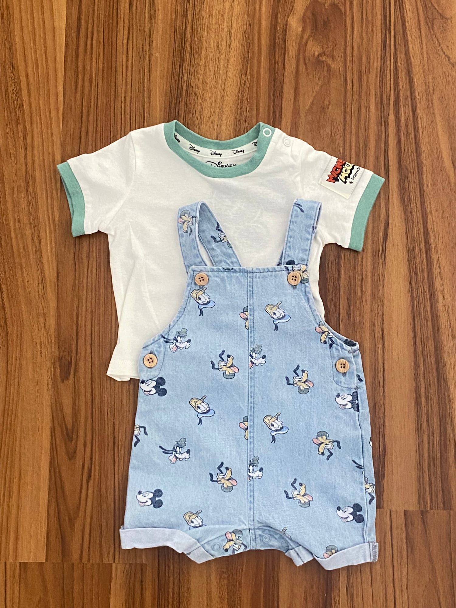 Original Disney Mickey Mouse T Shirt & Dungaree Set - additional photo 2