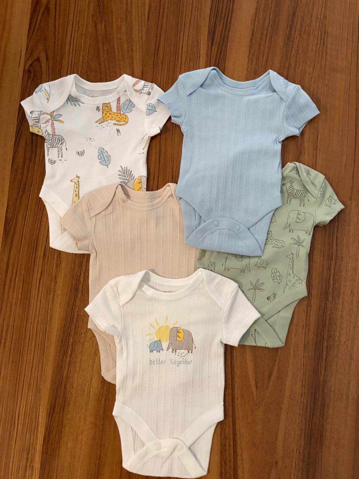 Pack of 5 Bodysuit Set (Jungle) - additional photo 2