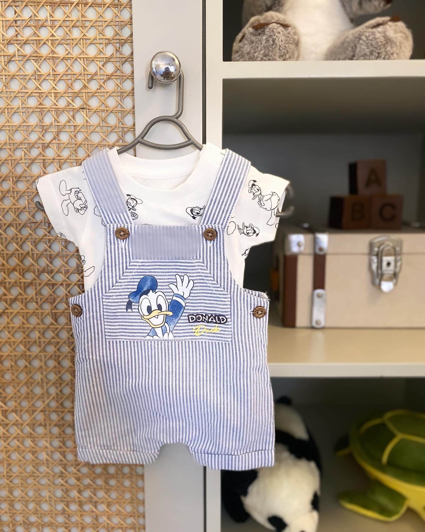 Disney Donald Duck Romper & Dungaree Set