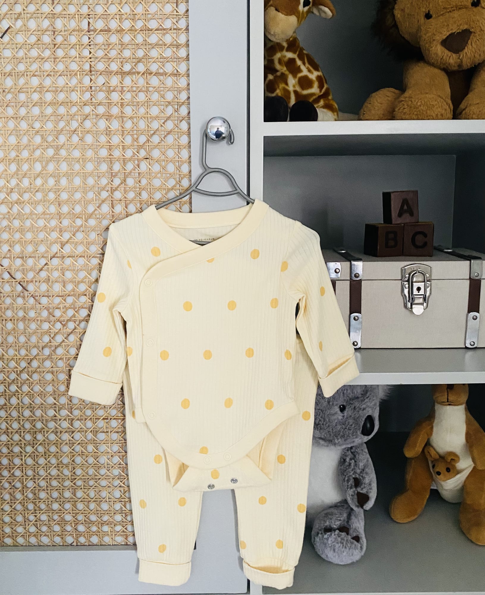 Polka Dot Yellow Bodysuit & Trouser Set - additional photo 2