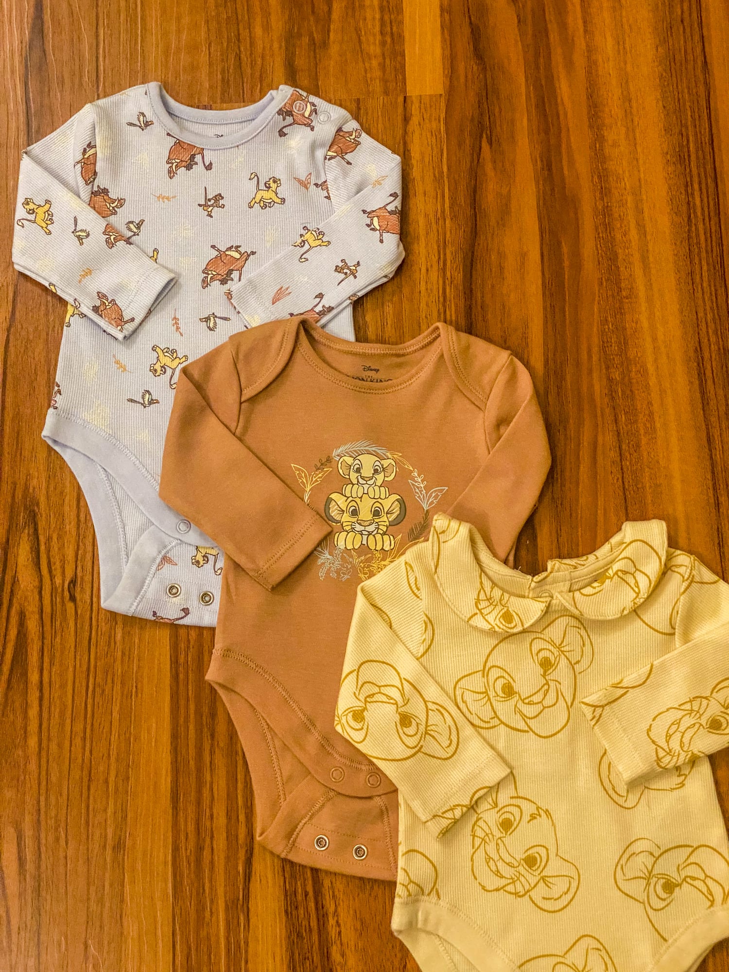 Original Dinsey Lion King Pack of 3 Full Sleeve Bodysuits