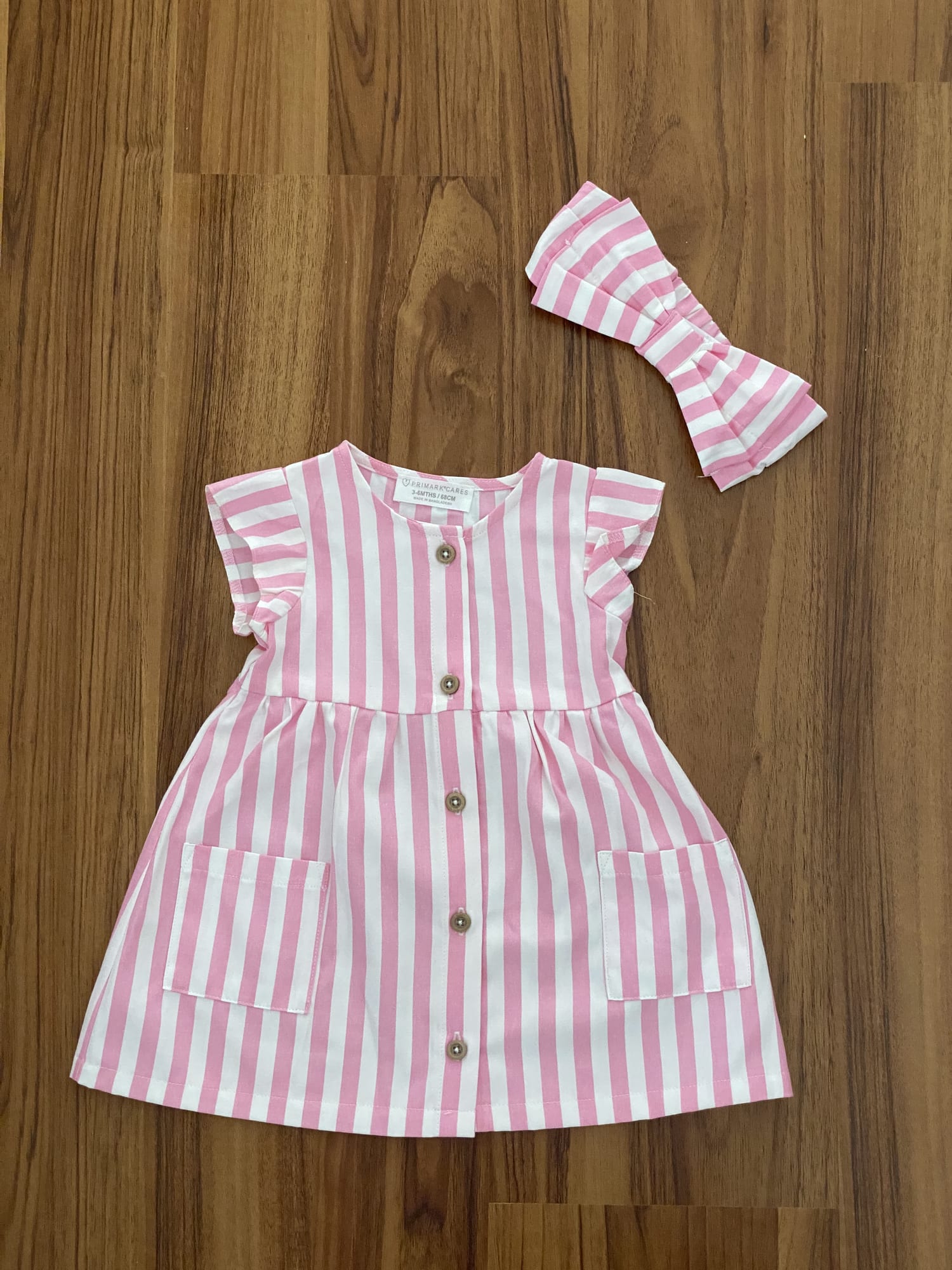 Pink Dress & Matching Hairband Set - additional photo 2