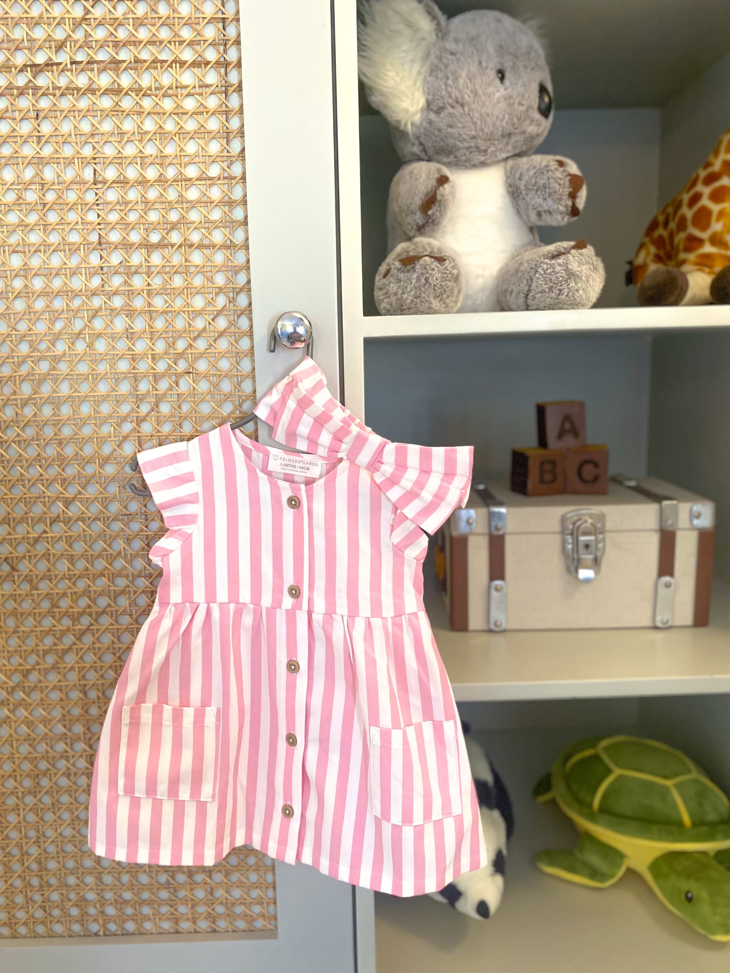 Pink Dress & Matching Hairband Set