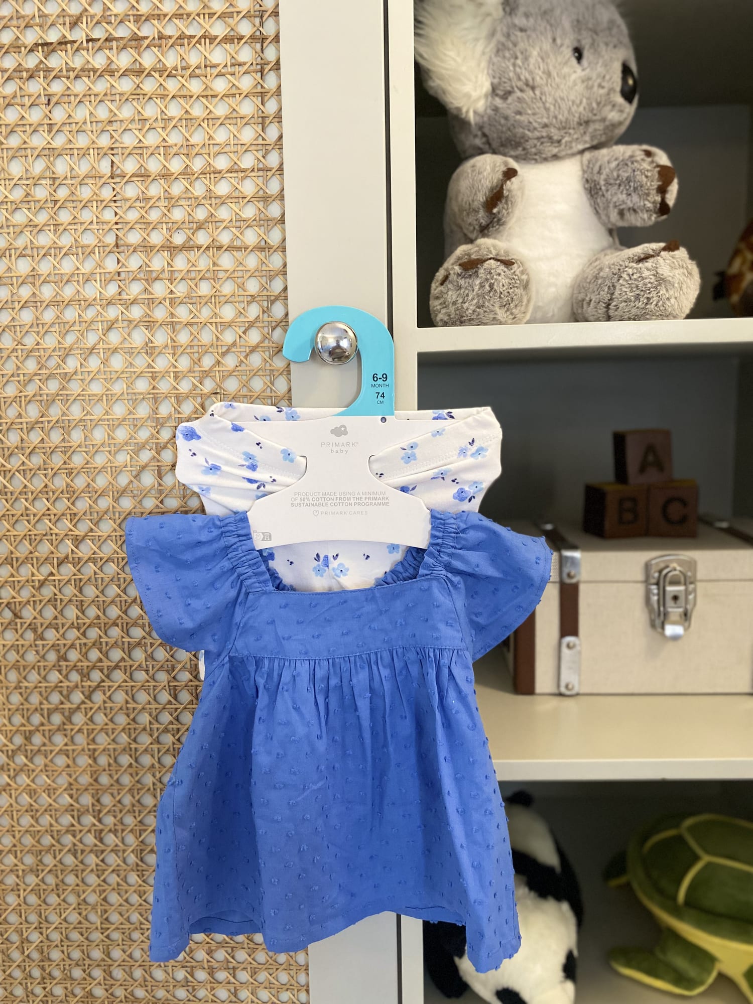 Blue Frill Top & Flower Tights Set - additional photo 2