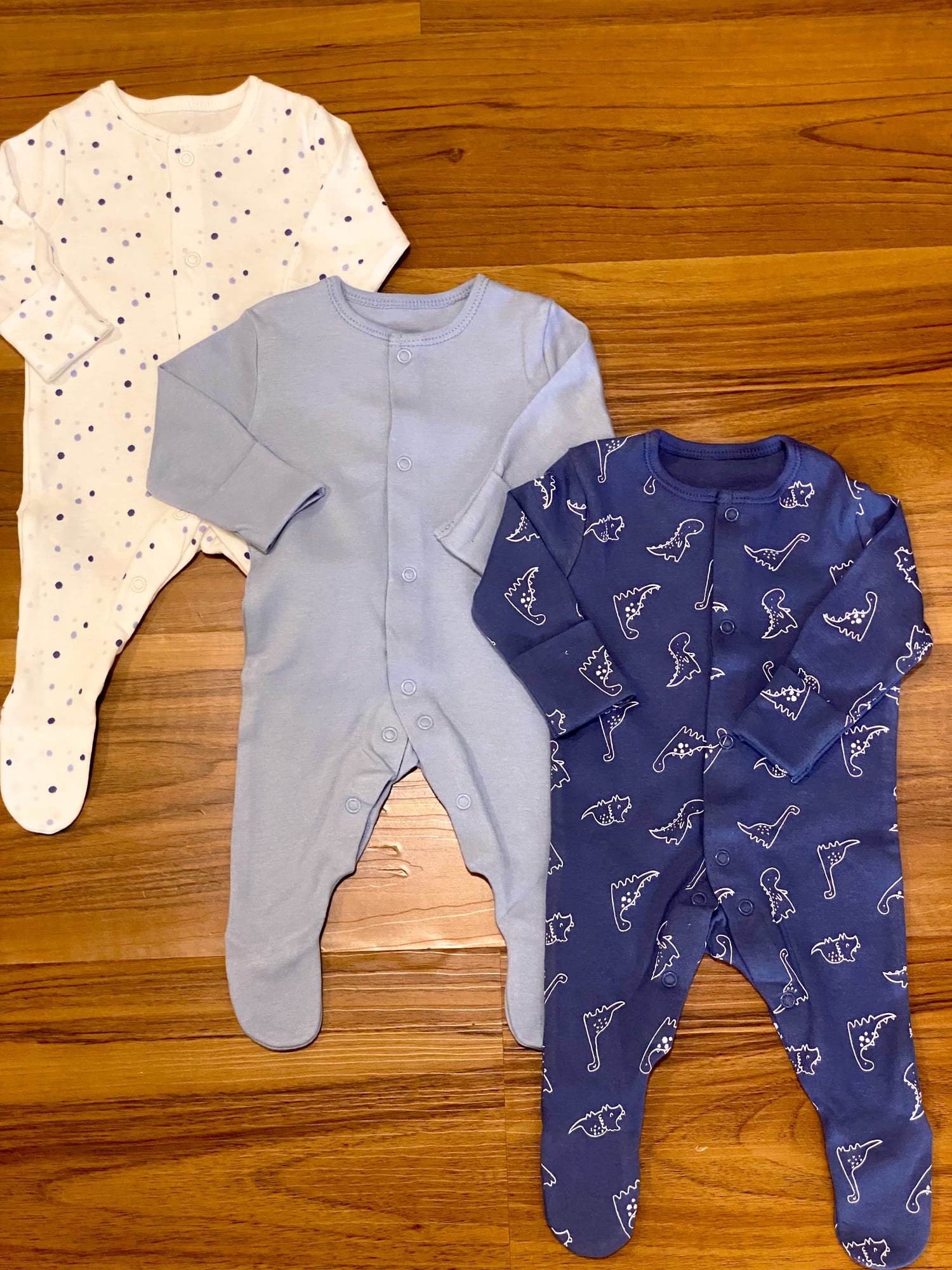 Pack of 3 Dinosaur Sleepsuit Set