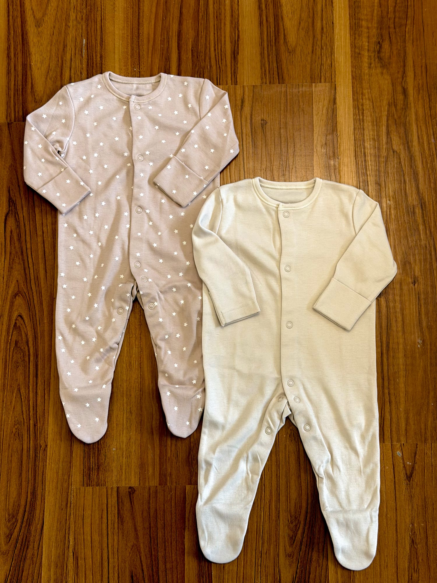 Pack of 2 Star Sleepsuit Set