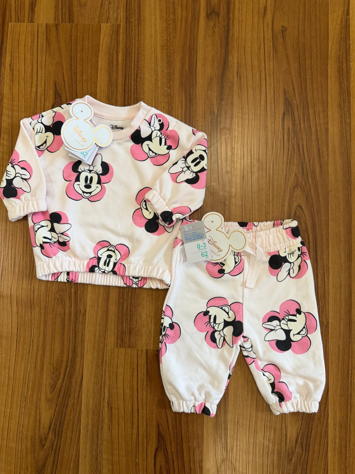 Original Disney Minnie Mouse Sweatshirt & Jogger Pant Set (Light Pink)