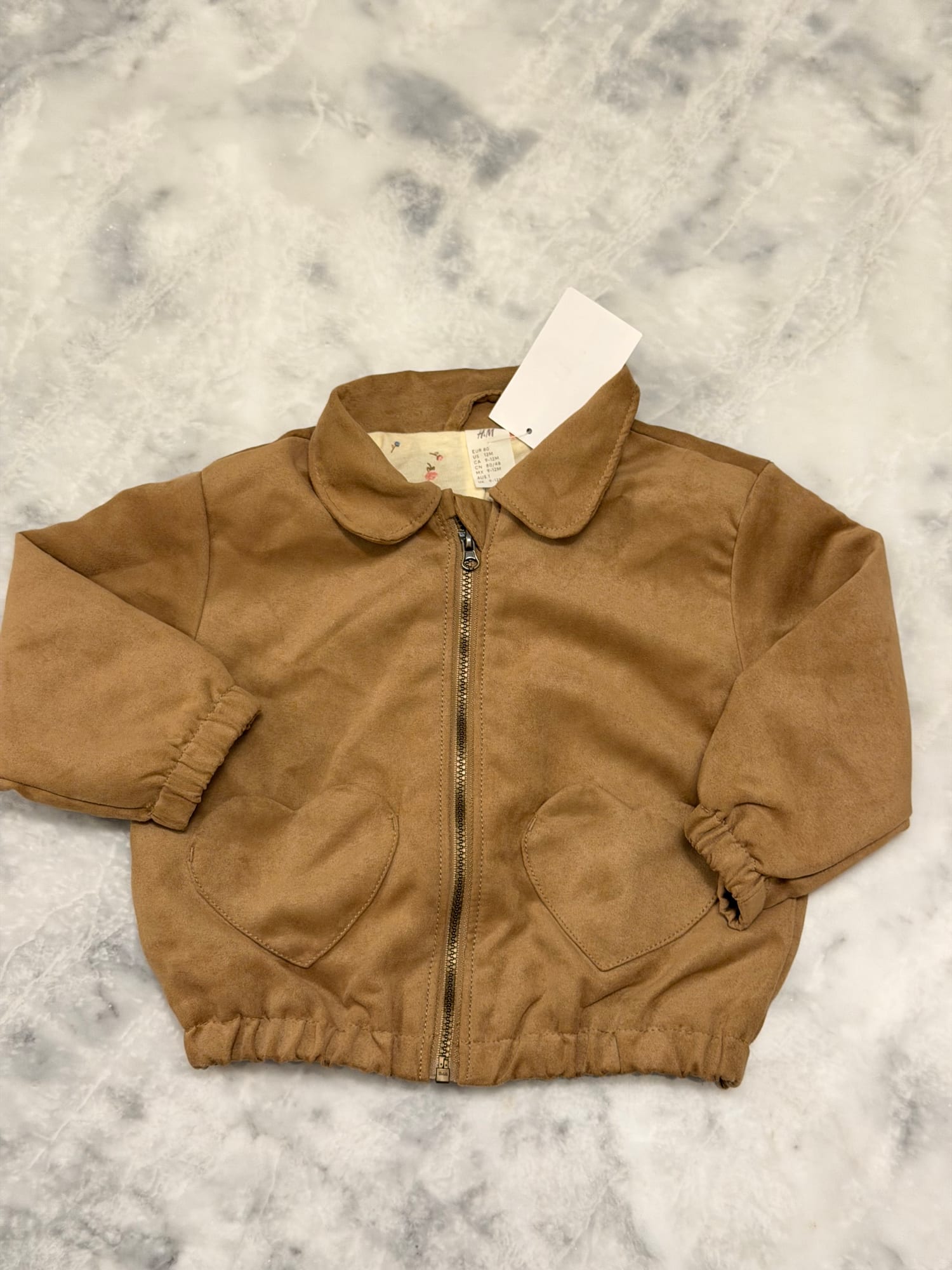 H&M Brown Suede Heart Jakcet