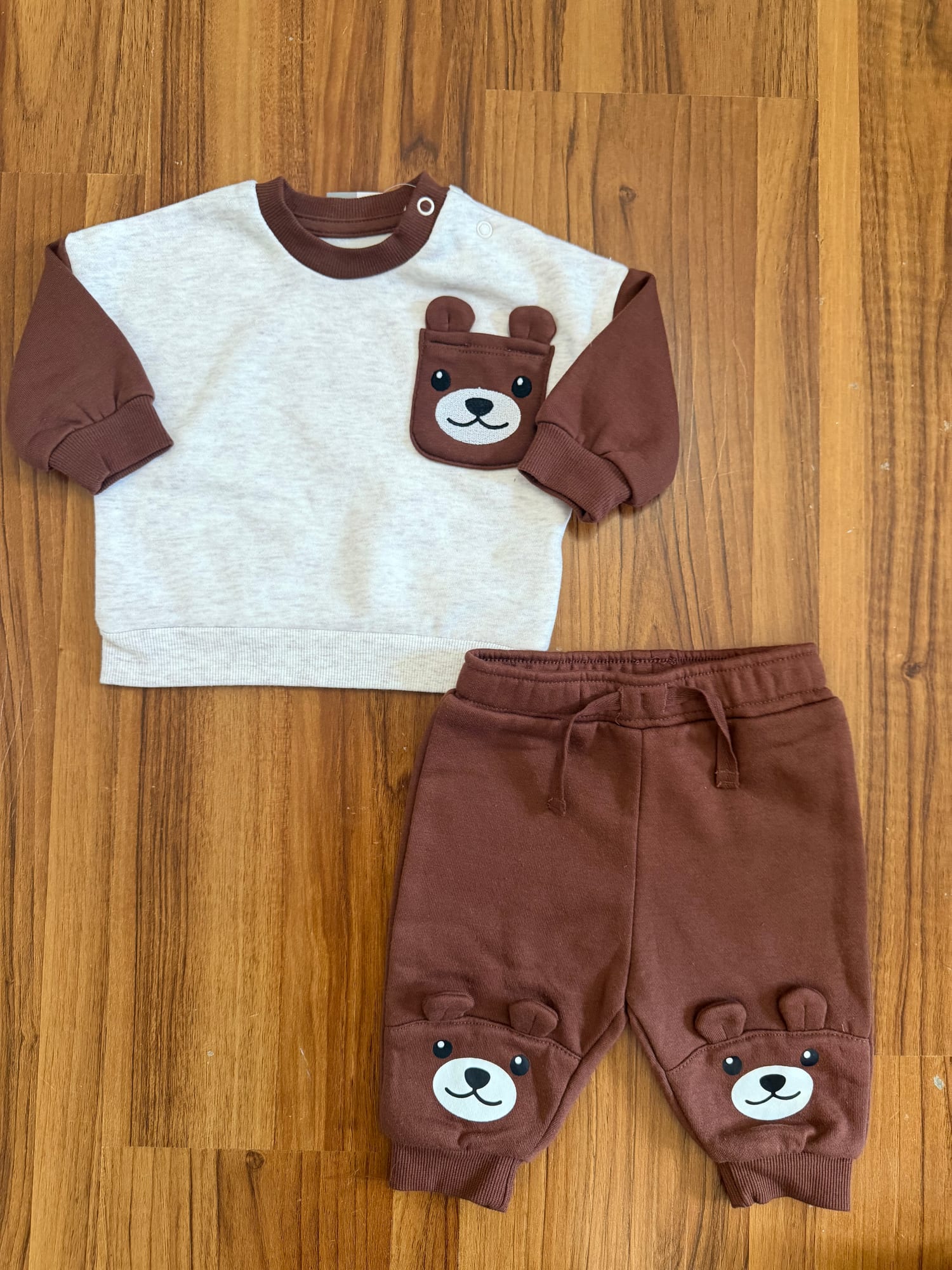 Teddy Bear Sweatshirt & Jogger Pants Set